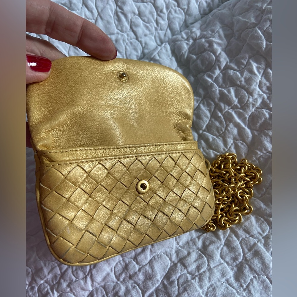 Bottega Veneta Gold Gilt Change Purse - Picture 5 of 16
